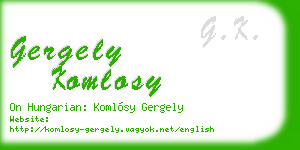 gergely komlosy business card